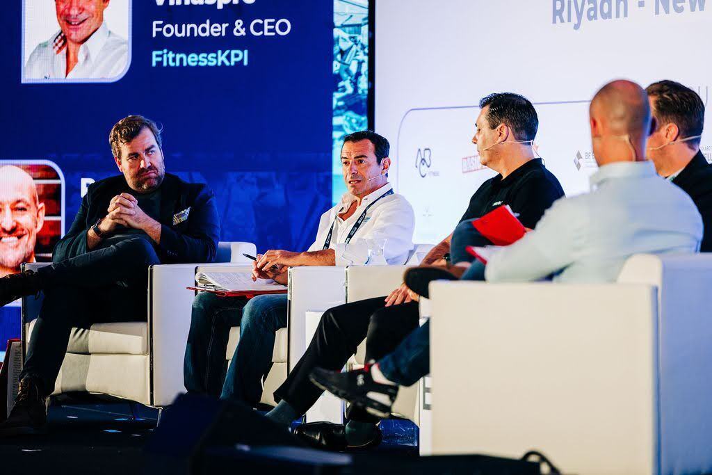 James Foster on stage with Adam Koch, Pablo Vinaspre and Paul Bowman at Beyond Activ World 2024