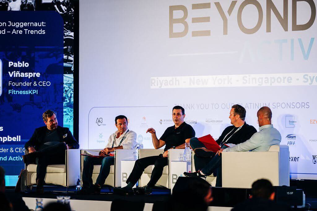 James Foster on stage with Adam Koch, Pablo Vinaspre and Paul Bowman at Beyond Activ World 2024